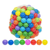 Kit Com 100 Bolinhas De Piscina 71mm Coloridas Resistente