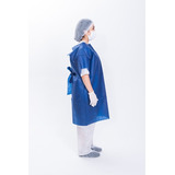 Kit Com 100 Capote Hospitalar Descartável Azul Gramatur 40