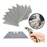 Kit Com 100 Lâminas Estilete Trapezoidal Refil Profissional