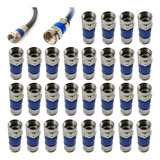 Kit Com 100 Peças Conector Rg6 De Compressão Cabo Antena
