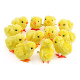 Kit Com 100 Pintinhos Amarelinho Brinquedo A Corda Atacado