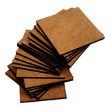 Kit Com 100 Placas 5 X 5 Mdf Crú Quadrado Sousplast