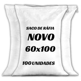 Kit Com 100 Sacos De Ráfia 60x100cm Novo Grande Grãos Milho