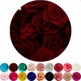 Kit Com 100 Uni Aplique Flor De Tecido Em Poliéster 3cm