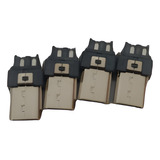 Kit Com 10pçs Conector Micro Usb Macho V8 Solda
