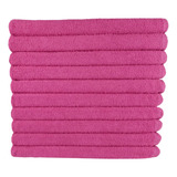 Kit Com 10pçs Toalhas De Salão De Beleza 70x45cm 100 algodão Cor 10 Pink Liso