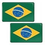 Kit Com 10un Adesivo De Carro Bandeira Do Brasil