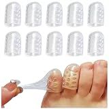 Kit Com 10x Protetor Dedo Dos Pés Capa Separador Silicone Respirável
