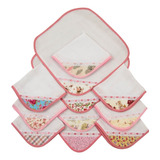 Kit Com 11 Fraldas Bordadas De Boca Para Bebê Pano Duplo Off