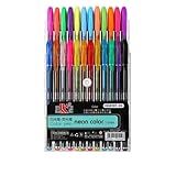 KIT Com 12 24 36 Caneta De Gel Colorida CORES NEON E Pastel 1 0 Mm Material Escolar Marca Texto 24