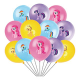 Kit Com 12 Balão Bexiga Latex My Little Pony