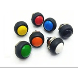 Kit Com 12 Botão 12mm À Prova D Água Pbs 33b Coloridos