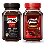 Kit Com 12 Café Pilão Solúvel Em Pó Embalagem De Vidro
