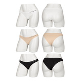 Kit Com 12 Calcinhas Tanga Básica Polo Wear Sem Costura