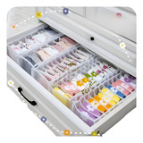 Kit Com 12 Colméias Organizadoras De Gavetas 15x40x10 Bebê