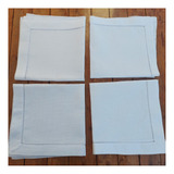Kit Com 12 Guardanapos Ponto Ajour Mesa Posta 45 X 45 Cm Cor Branco Bordado Ponto Ajour