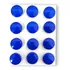 Kit Com 12 Imãs De Geladeira E Decoração Em Resina Redondo Cor Azul Azul Escuro