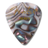 Kit Com 12 Palhetas Fender Heavy Celuloide 351 Shape Abalone