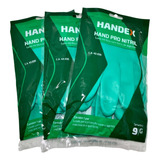 Kit Com 12 Pares Luva Nitrilica Verde Hand Pro Ca 43035