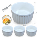 Kit Com 12 Ramekim 320ml Porcelana Suflê Pure Escondidinho
