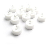 Kit Com 12 Velas De Led Cor Amarelo Baterias Inclusas