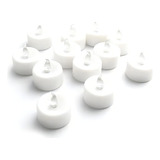 Kit Com 12 Velas De Led Cor Amarelo Baterias Inclusas