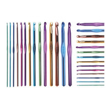 Kit Com 14 Agulhas De Croche Cabo De Aluminio Envio Rápido