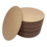 Kit Com 15 Bolachas 30x30 Mdf Cru Circulo Base Sousplat