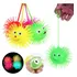 Kit Com 150 Bola Mamona Luz Piscante Rosto Sorriso Brinquedo