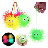 Kit Com 150 Bola Mamona Luz Piscante Rosto Sorriso Brinquedo