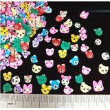Kit Com 1500 Fimo Fatiado Modelo Animai P Slimes Unhas Laço