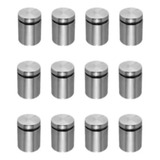 Kit Com 16 Prolongador 25x25m Inox Escovado Vidro Painel