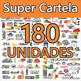 Kit Com 180 Adesivos Figurinhas P bike Carro Moto Capacetev2