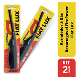Kit Com 2 Acendedores Recarregáveis A Gás Firepower Fiat Lux