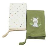 Kit Com 2 Babinhas Hug Zebra Big Friends Bege E Verde