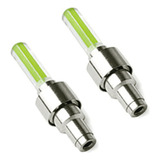 Kit Com 2 Bicos Pinos Pneu Led Efeito Neon Carro Bike Moto