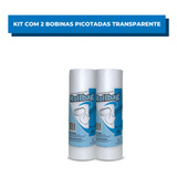 Kit Com 2 Bobinas Picotadas Transparente Para Frutas 30x40