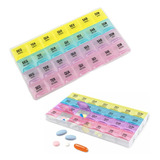 Kit Com 2 Caixas Comprimido Porta Medicamento Remédio 4x Dia