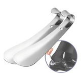 Kit Com 2 Calçadeiras Para Sapatos Calçar Tênis Aço Inox