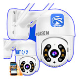 Kit Com 2 Câmera De Segurança Yoosee Externa Hd Visão Noturna Colorida Infravermelho Aplicativo Linha Sem Fio Fussen Câmera Wifi Externa Interna Ip