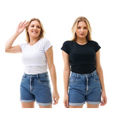 Kit Com 2 Camiseta Para Amamentar Manga Curta Gola Redonda