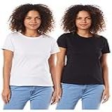 Kit Com 2 Camisetas Femininas Básicas Branco G