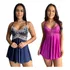 Kit Com 2 Camisolas Luxo Feminina Sensual Pijama Sexy Dormir