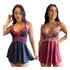 Kit Com 2 Camisolas Sexy Feminina Luxo Pijama Sensual Dormir