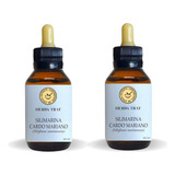 Kit Com 2 Cardo Mariano silimarina Extrato 60ml Sabor Puro Extrato De Ervas