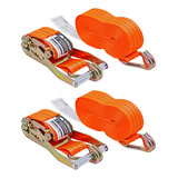 Kit Com 2 Catracas 2 Cintas Amarração 3 Ton 9 Metros Tipo J