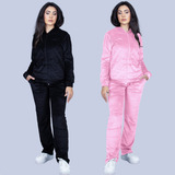 Kit Com 2 Conjuntos Agasalho De Frio Feminino Plush Fofinho