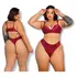 Kit Com 2 Conjuntos Calcinha E Sutiã Plus Size Fio Dental