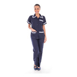 Kit Com 2 Conjuntos Uniforme Copeira Faxineira Babá Oxford