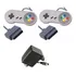 Kit Com 2 Controles E 1 Fonte Para Super Nintendo P/ Entrega